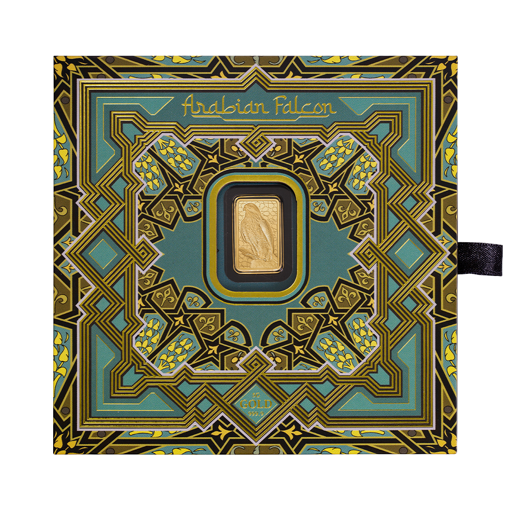 PAMP - Arabian Falcon 5g Pure Gold Bar with Pendant Frame