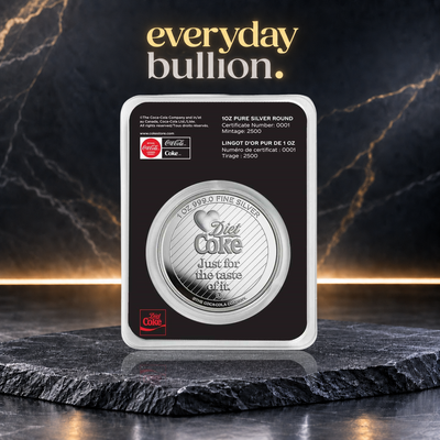 Coca-Cola® Diet Coke 1oz .999 Fine Silver Struck Round in TEP – 9Fine Mint