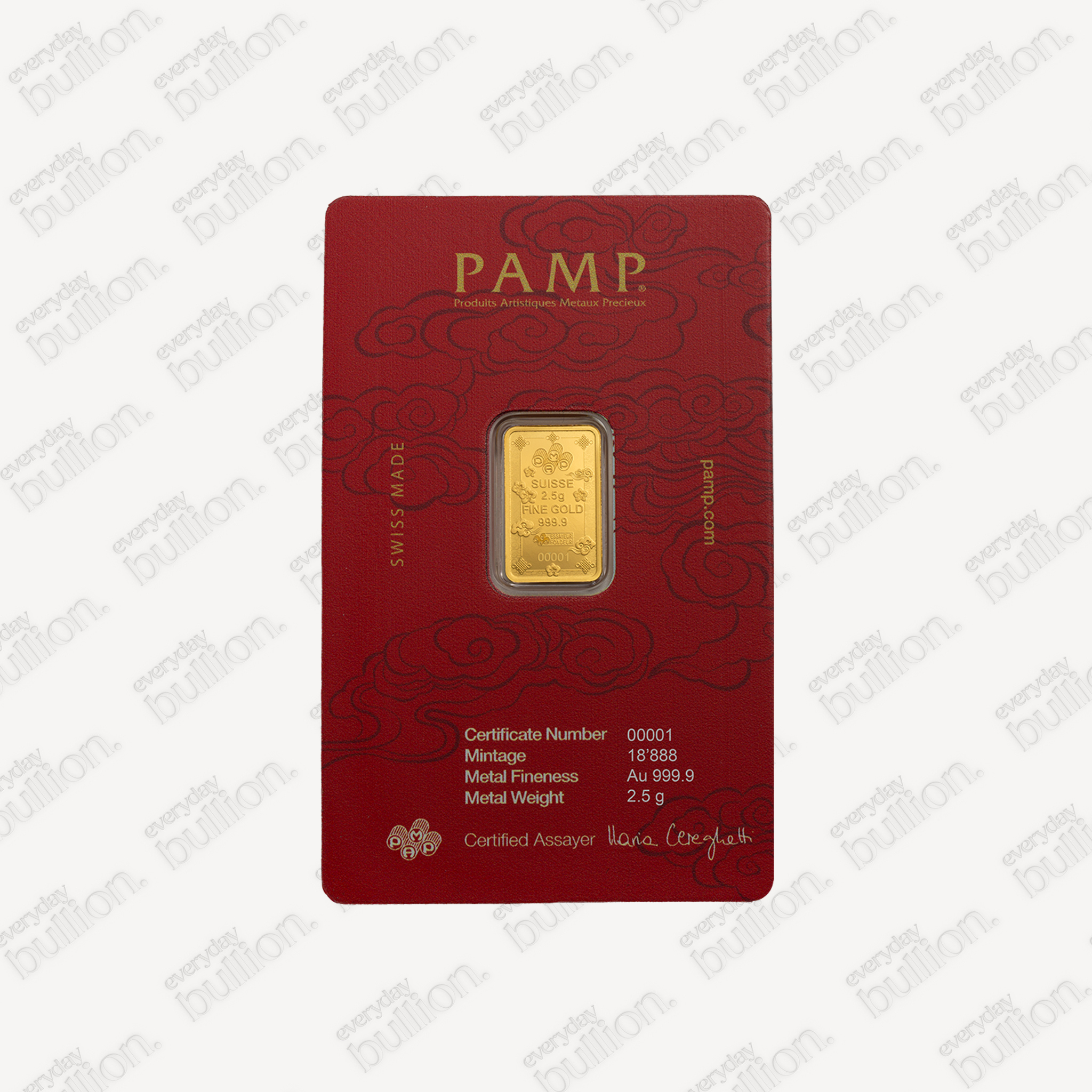 PAMP Lucky Cat 2.5g Gold Bar