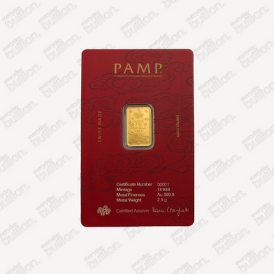 PAMP Lucky Cat 2.5g Gold Bar