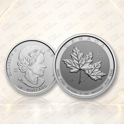 Canadian Twin Maples 2023 $10 2oz .9999 Silver Bullion Coin – Royal Canadian Mint
