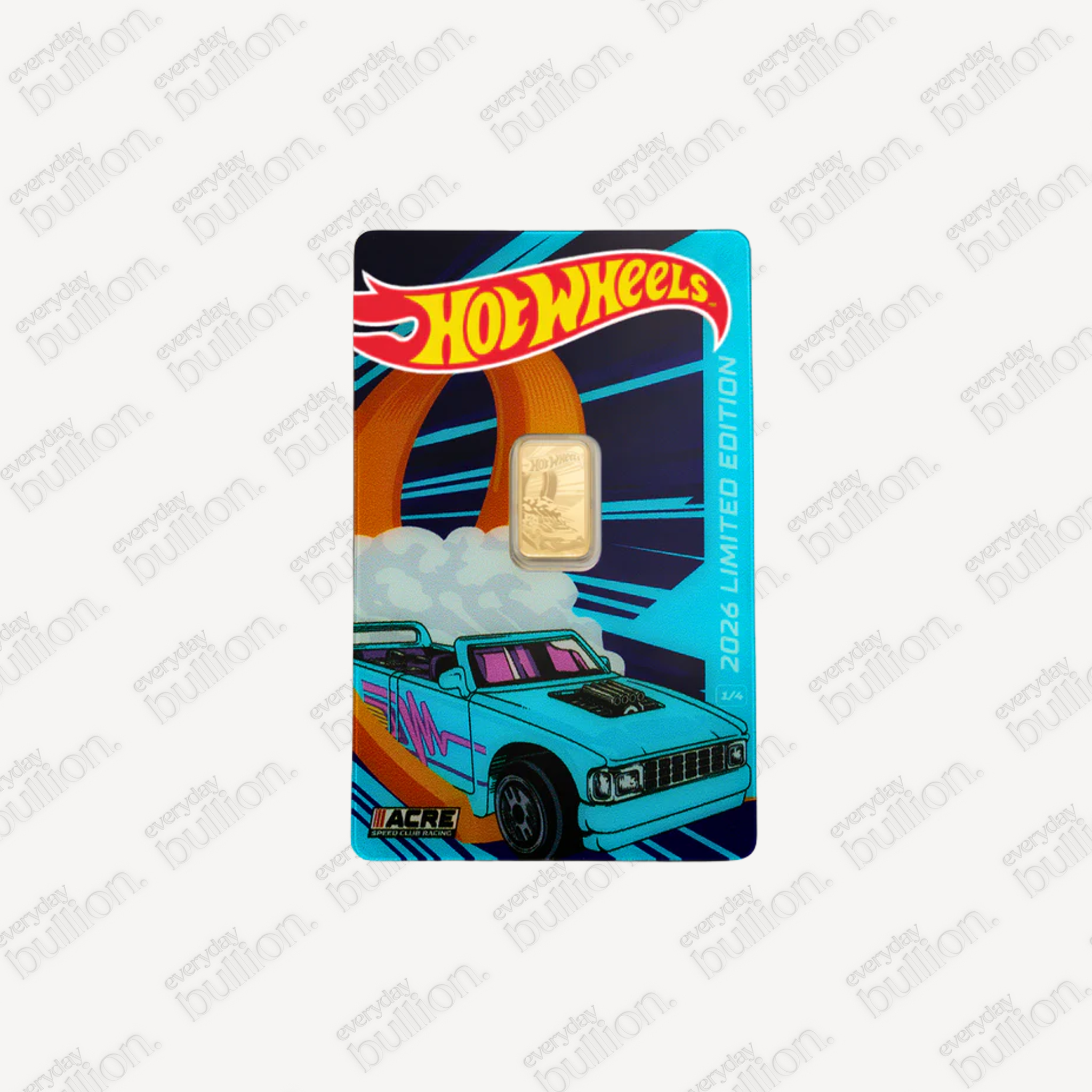 Acre 1g Hot Wheels™ Collection .9999 Fine Gold Bar