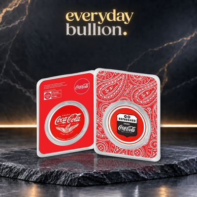 Coca-Cola® Route 66 1oz .999 Fine Silver Colourised Round in TEP