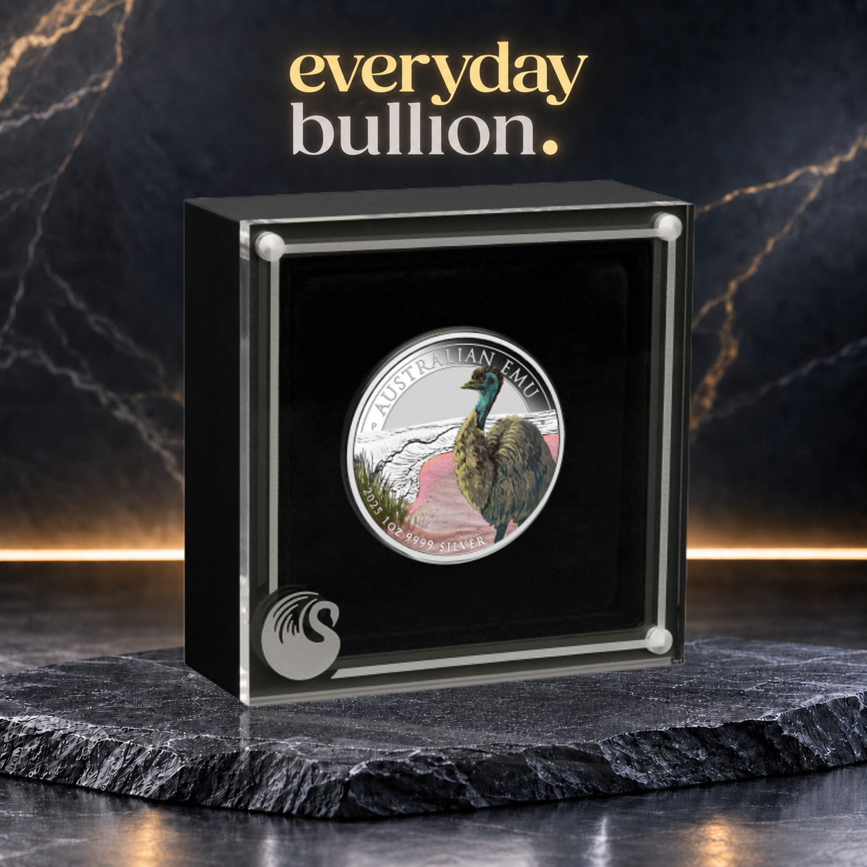 Australian Emu 2025 $1 1oz .9999 Fine Silver Coloured Coin – Perth Mint