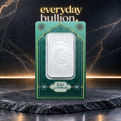 Eid Mubarak 1oz .9999 Fine Silver Bar in TEP – PAMP Suisse
