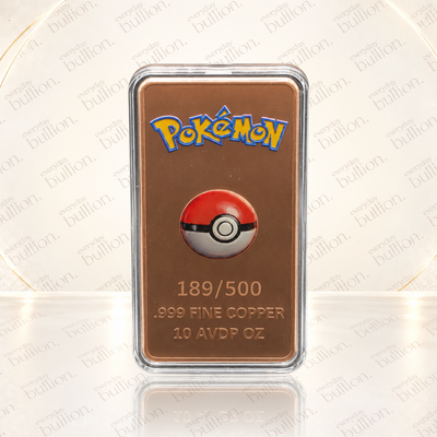 Pokémon Mimikyu 10oz AVDP .999 Copper Colourised Bar in Capsule – United States – Maple Mint