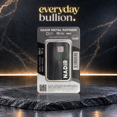50g .999 Fine Silver Minted Bullion Bar – Nadir Metal Rafineri