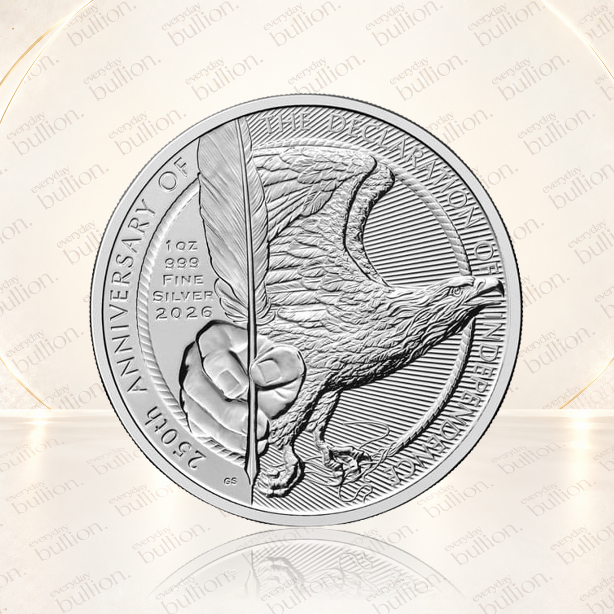 American Declaration of Independence 250th Anniversary 2026 £2 1oz .999 Silver BU Coin - UK - Royal Mint
