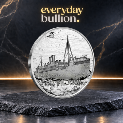 S.S. Tilawa Shipwreck Silver Voyage 1oz .999 Fine Silver Round