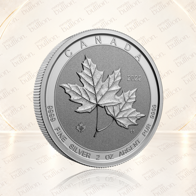 2022 Canadian Twin Maples $10 2oz .9999 Fine Silver Bullion Coin – Canada – Royal Canadian Mint