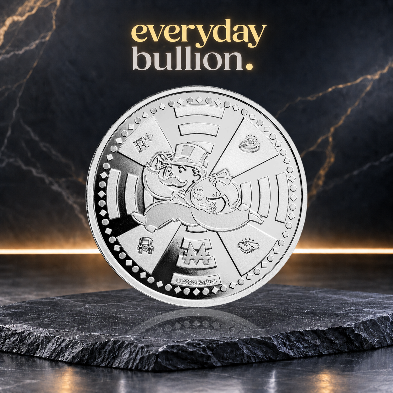 Mr. Monopoly 2024 1oz .999 Fine Silver Coin in TEP – APMEX