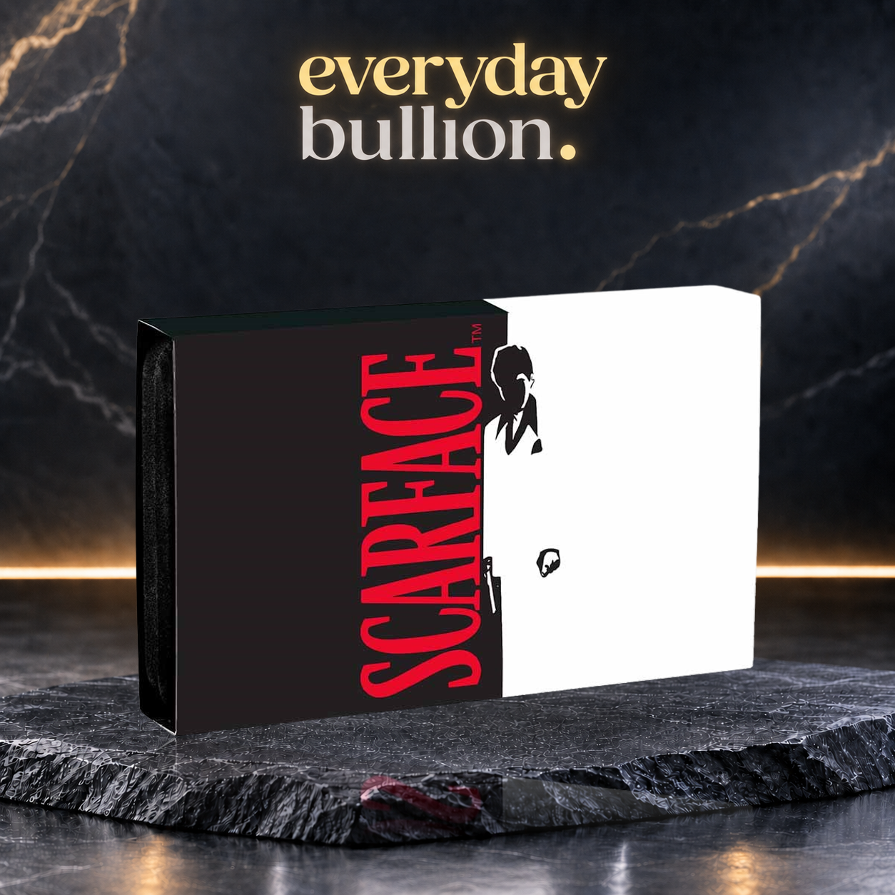 Scarface™ 40th Anniversary 4oz .999 Fine Silver Colourised Bar in Presentation Box – APMEX