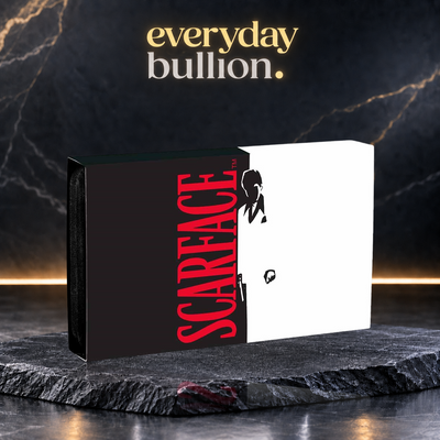 Scarface™ 40th Anniversary 4oz .999 Fine Silver Colourised Bar in Presentation Box – APMEX