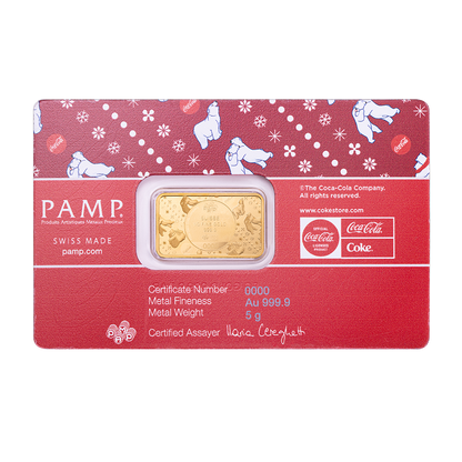 PAMP - 5g Pure Gold Bar - Coca-Cola® Holiday Polar Bears