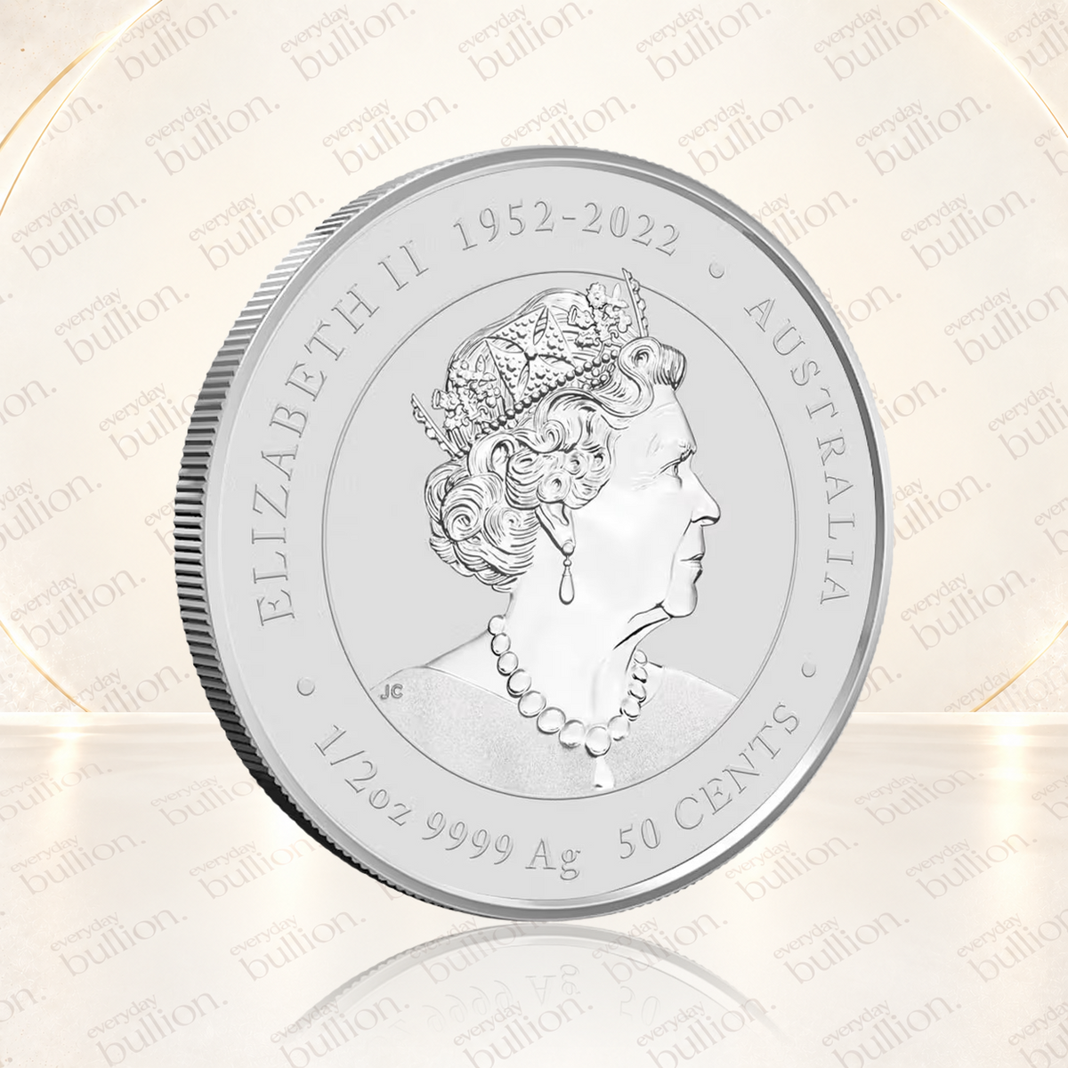 2024 Australian Lunar Series III Year of the Dragon Yellow Dragon 1/2oz .9999 Silver Coloured BU Coin in Capsule – Australia – The Perth Mint