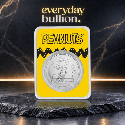 Peanuts® Snoopy Flying Ace 1oz .999 Fine Silver Round in TEP