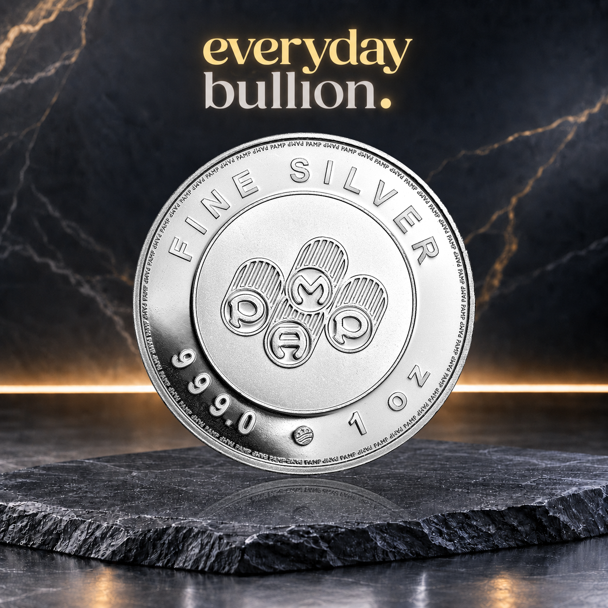USA 1oz .999 Fine Silver Minted Round – PAMP