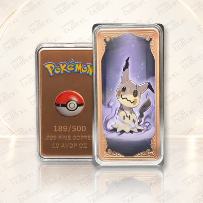 Pokémon Mimikyu 10oz AVDP .999 Copper Colourised Bar in Capsule – United States – Maple Mint
