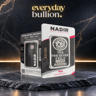 50g .999 Fine Silver Minted Bullion Bar – Nadir Metal Rafineri