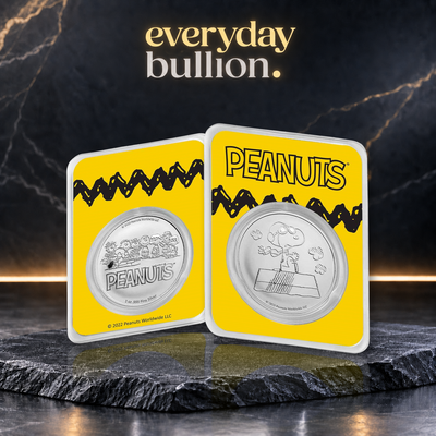 Peanuts® Snoopy Flying Ace 1oz .999 Fine Silver Round in TEP