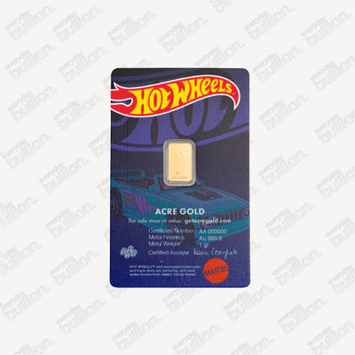 Acre 1g Hot Wheels™ Collection .9999 Fine Gold Bar