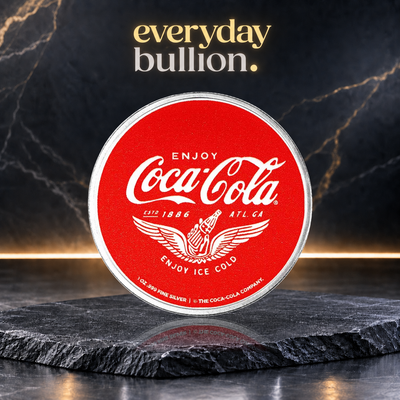 Coca-Cola® Route 66 1oz .999 Fine Silver Colourised Round in TEP