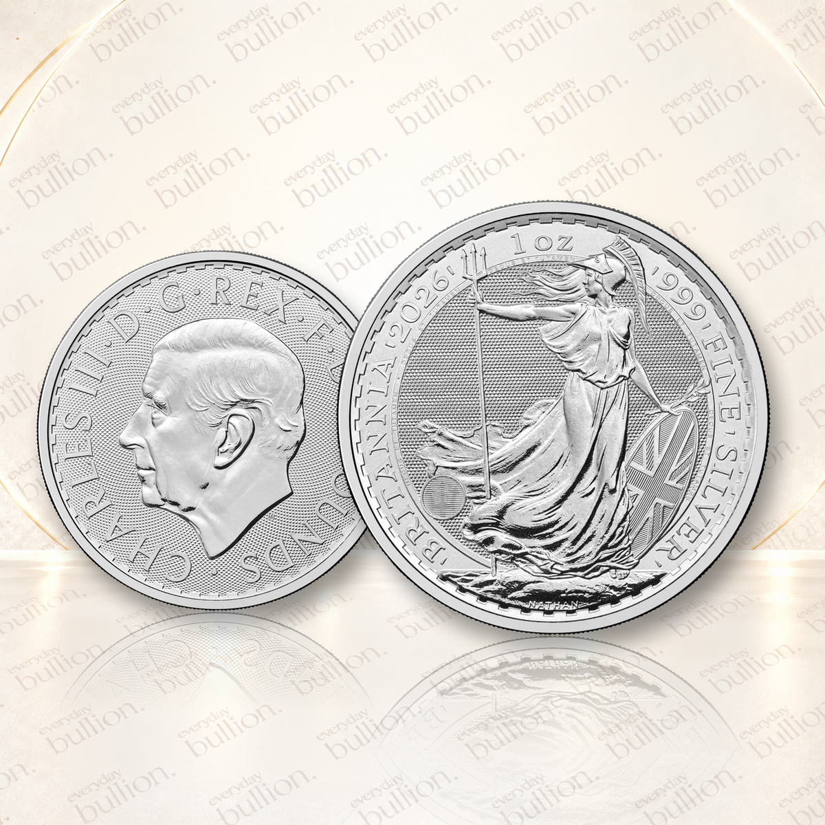 2026 Britannia £2 1oz .999 Fine Silver Bullion Coin in Coin Flip – United Kingdom – The Royal Mint