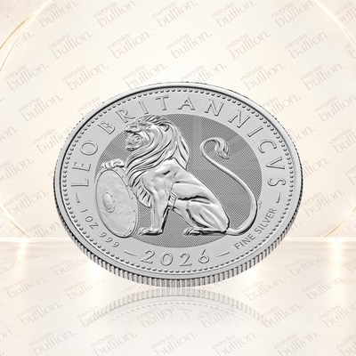British Lion 2026 £2 1oz .999 Silver Bullion Coin in Capsule - United Kingdom - The Royal Mint