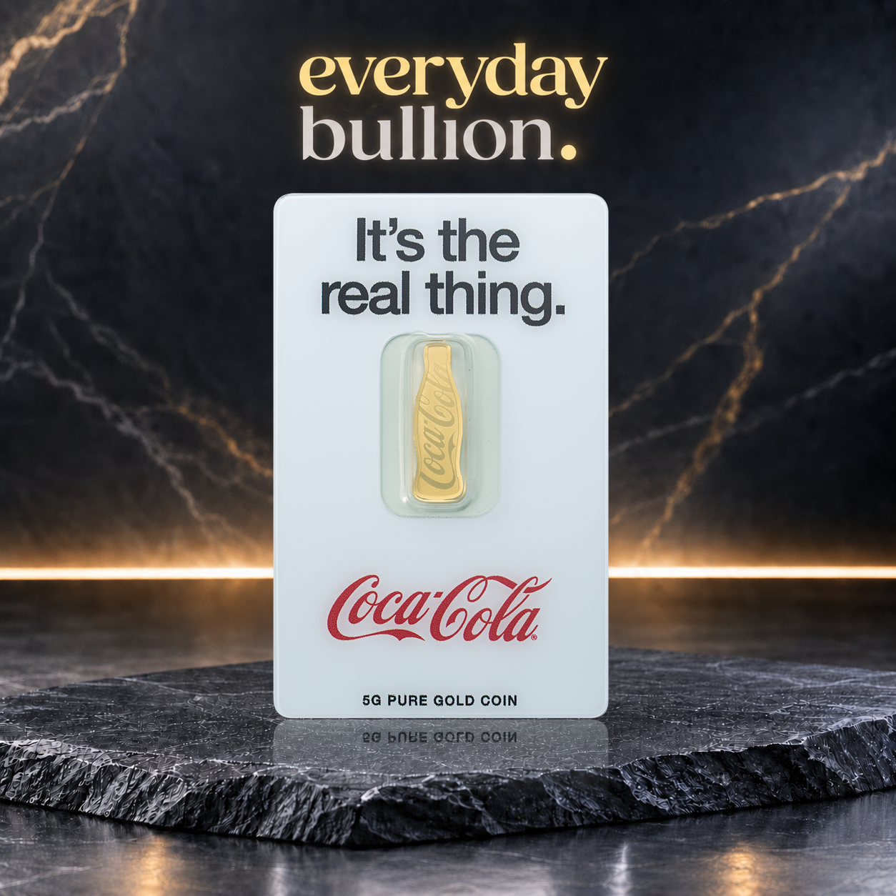 Coca-Cola® 140th Anniversary 2026 5g .9999 Fine Gold Bar in CertiPAMP Assay – PAMP Suisse