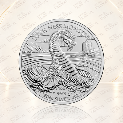 2026 Legendary Creatures Loch Ness Monster 1oz .999 Silver BU Coin in Capsule – United Kingdom – The Royal Mint