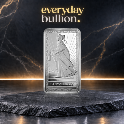 Lady of Liberty 10oz .999 Fine Silver Minted Bar in Seal – PAMP