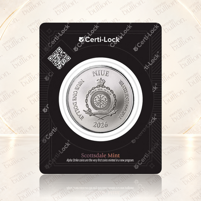 2026 Niue Lady Justice Alpha Strike™ 1oz .999 Silver Coin in Certi-Lock® – Scottsdale Mint