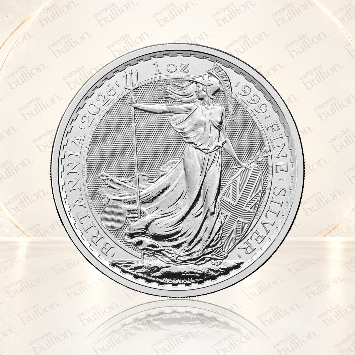 2026 Britannia £2 1oz .999 Fine Silver Bullion Coin in Coin Flip – United Kingdom – The Royal Mint