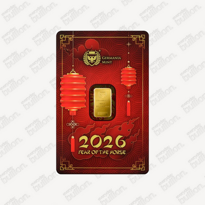 1g Gold Germania Mint - 2026 Year of the horse