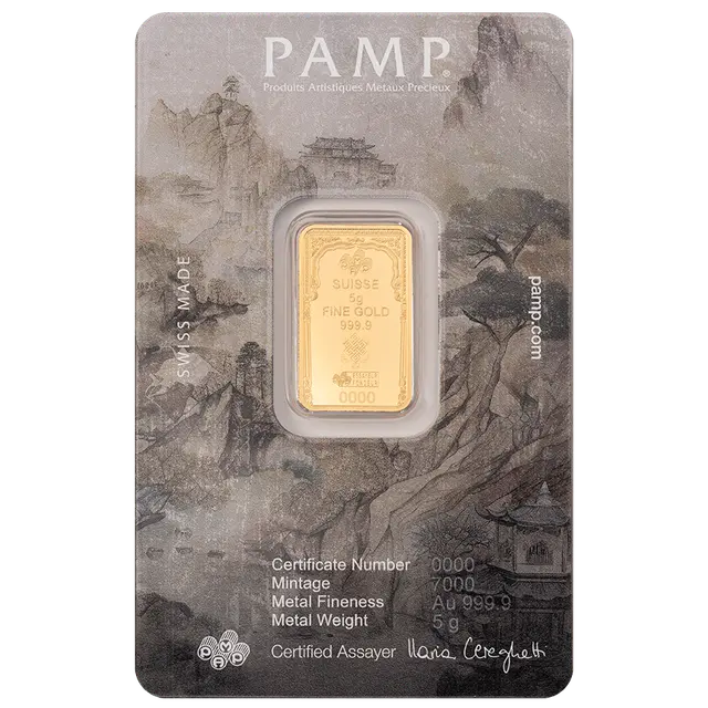 PAMP - 5 gram Gold Bar - The Buddha