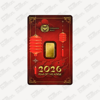 1g Gold Germania Mint Year of the Horse Bar (2026)