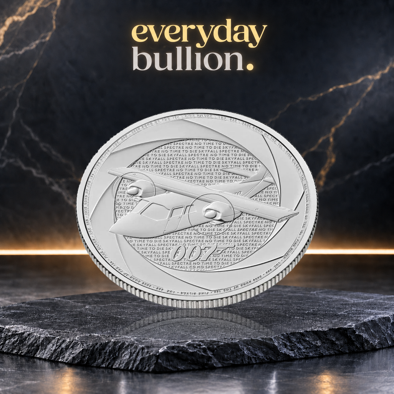 Six Decades of 007: Bond of the 2010s 2026 1oz .999 Fine Silver Bullion Coin – The Royal Mint