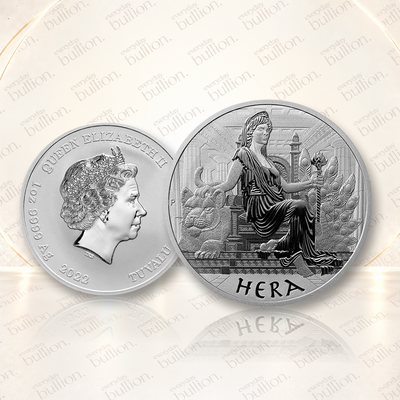 2022 Gods of Olympus Hera 1oz .9999 Silver BU Coin – Tuvalu – The Perth Mint