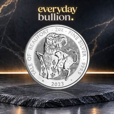 2023 Yale of Beaufort Royal Tudor Beasts £5 2oz .9999 Silver Bullion Coin – The Royal Mint