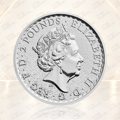 2017 Britannia Queen Elizabeth II £2 1oz .999 Silver Bullion Coin – United Kingdom – The Royal Mint