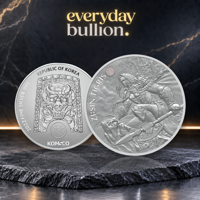 Zi Tigris – The Twelve Guardians 2022 1 Clay 1oz .999 Fine Silver BU Medal – KOMSCO