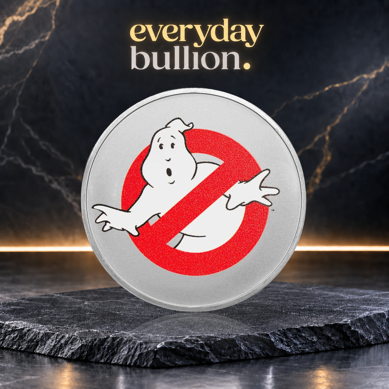 Ghostbusters™ 40th Anniversary 2024 1oz .999 Fine Silver Colourised Coin in TEP – Niue