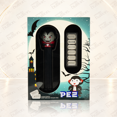 2026 PEZ® Vampire Dispenser 6 × 5g .9999 Silver Wafer Gift Set – Switzerland – PAMP Suisse