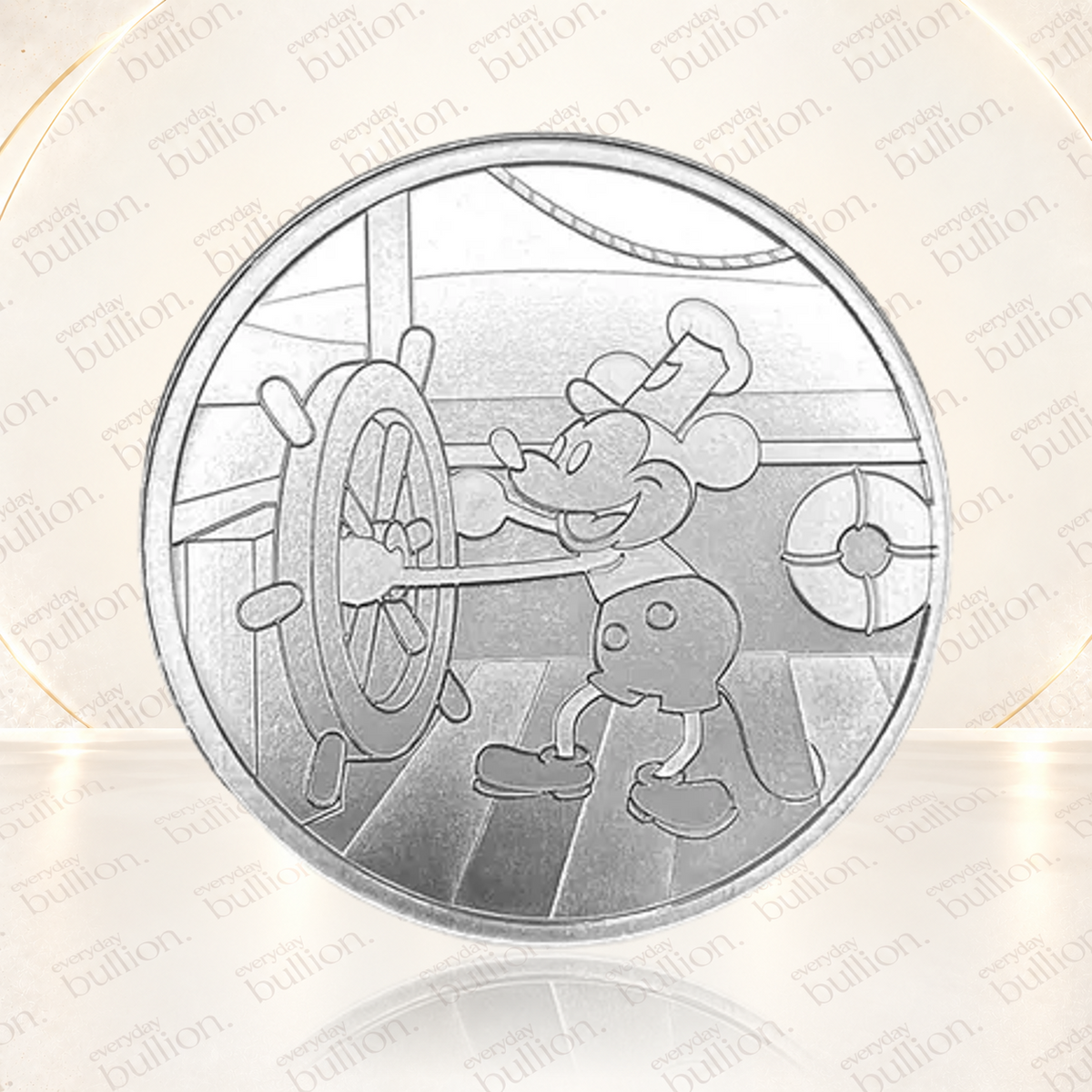 Steamboat Willie Captain 1 oz .999 Fine Silver BU Round - USA - Elemetal