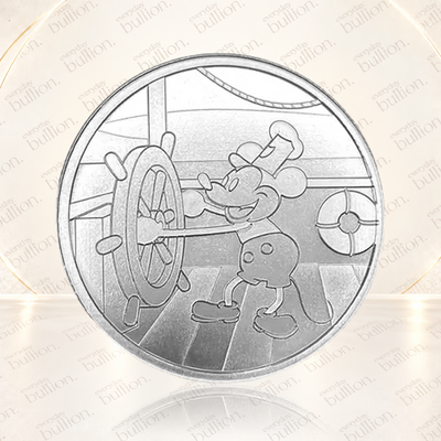 Steamboat Willie Captain 1 oz .999 Fine Silver BU Round - USA - Elemetal