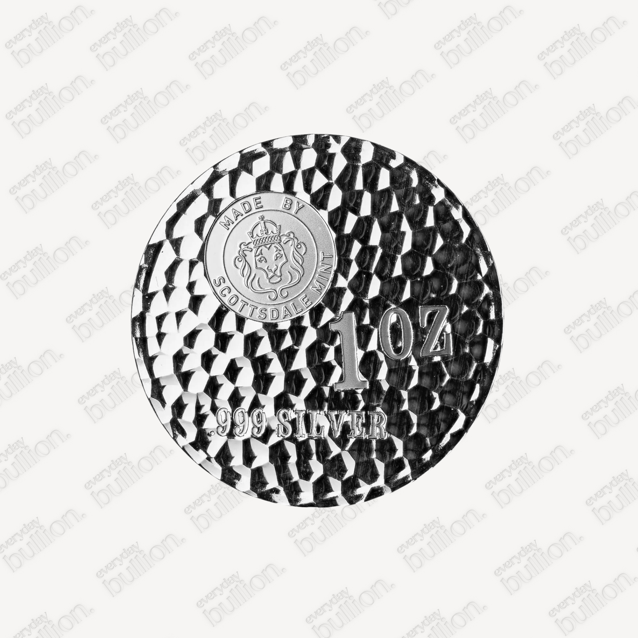 1 oz Tombstone Hammered Silver Round – .999 Fine Silver