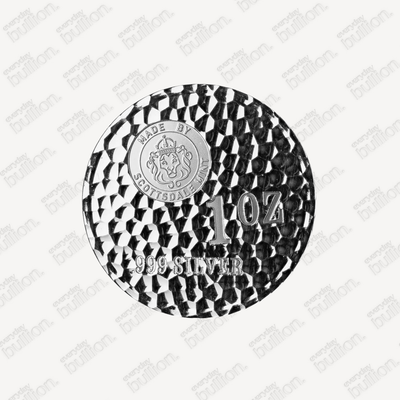 1 oz Tombstone Hammered Silver Round – .999 Fine Silver