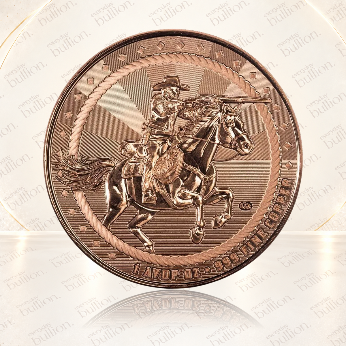 Scottsdale Cowboy Rifleman 1 AVDP oz .999 Copper Round - USA - Scottsdale Mint