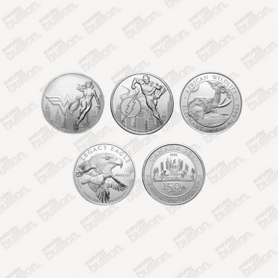 1oz 999 Fine Silver Coins - Mixed Variety