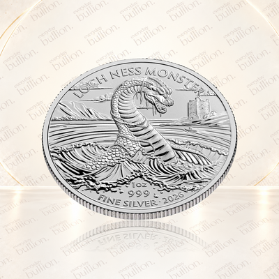 2026 Legendary Creatures Loch Ness Monster 1oz .999 Silver BU Coin in Capsule – United Kingdom – The Royal Mint